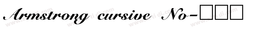 Armstrong cursive No字体转换
